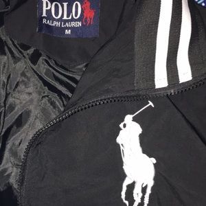 Polo windbreaker big pony logo black and white